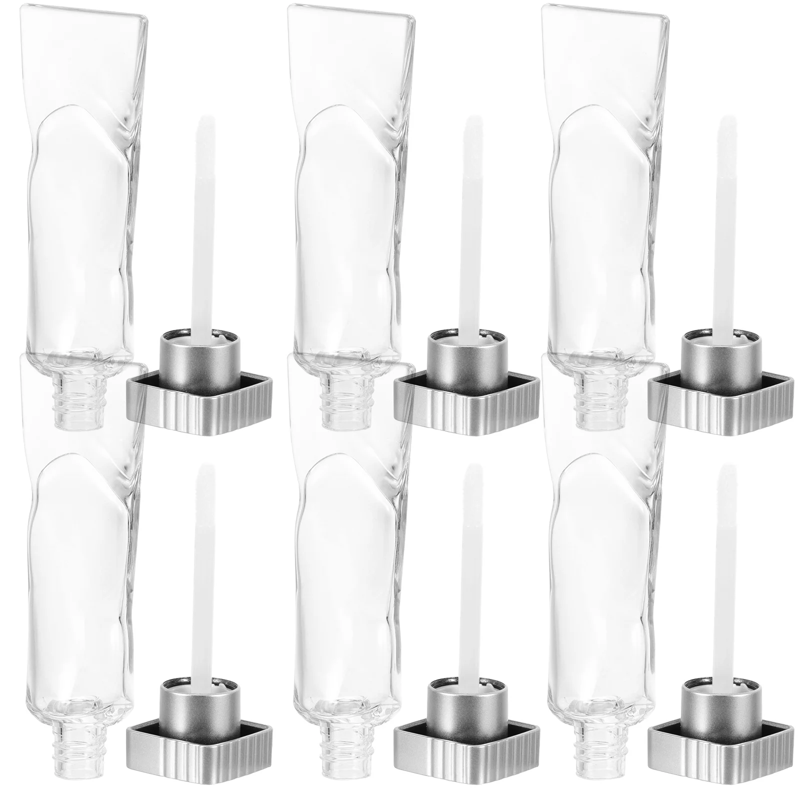 

6pcs Lip Gloss Tubes Empty Mini Containers Plastic Refillable Bottles 4ml Bulk Pack Safe Storage Solution Women Tools