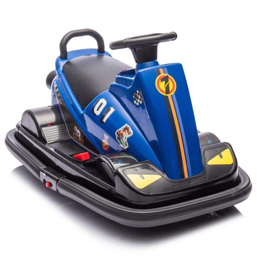 12-V-Ride-On-Motor-Stoßstangen-Auto-Integratiesystem, um 360 Grad drehen, statt Kollisionstrigger, Soundeffekte und Lichter Fourwhe