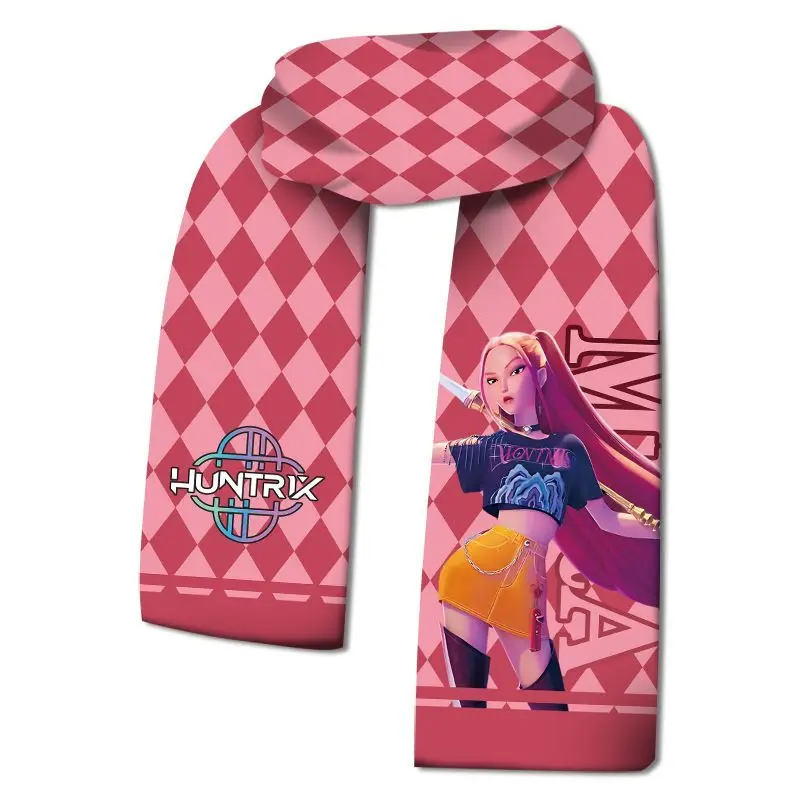 Nouveau KPop Demon Hunters Mira Rumi Zoey Anime bidimensionnel garçons et filles créatif chaud écharpe pour temps froid cadeau de vacances