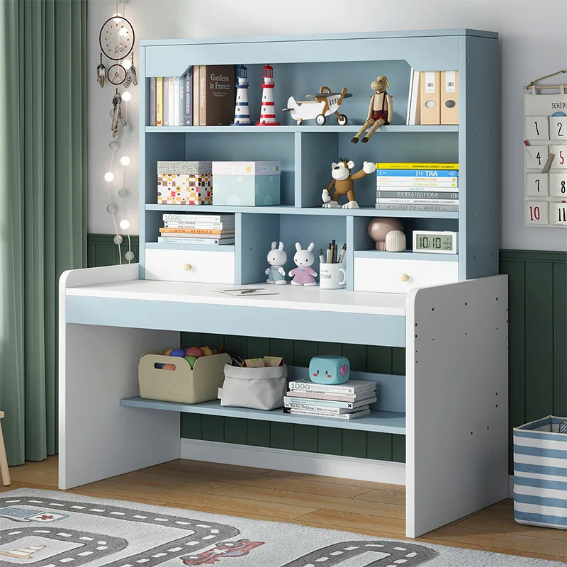 Desk bookshelf integrated household desktop computer simple bedroom table primary school student writing