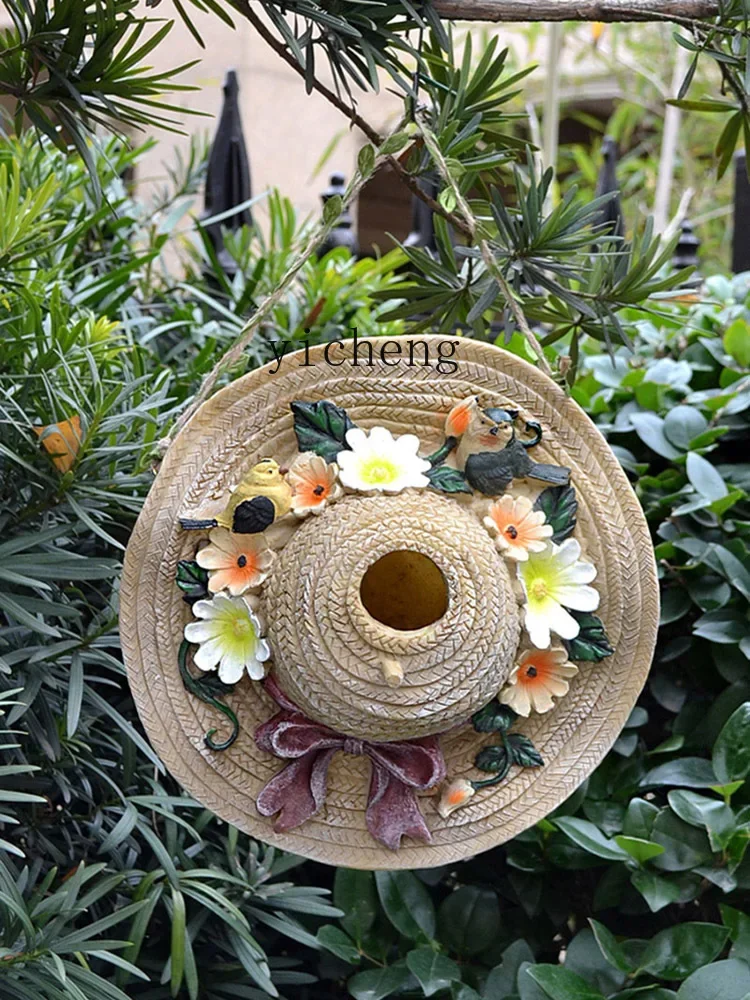 RWJ Resin Creative Bird's Nest Villa Landscape Gardening Layout Landscaping Decoration Pendant Decoration