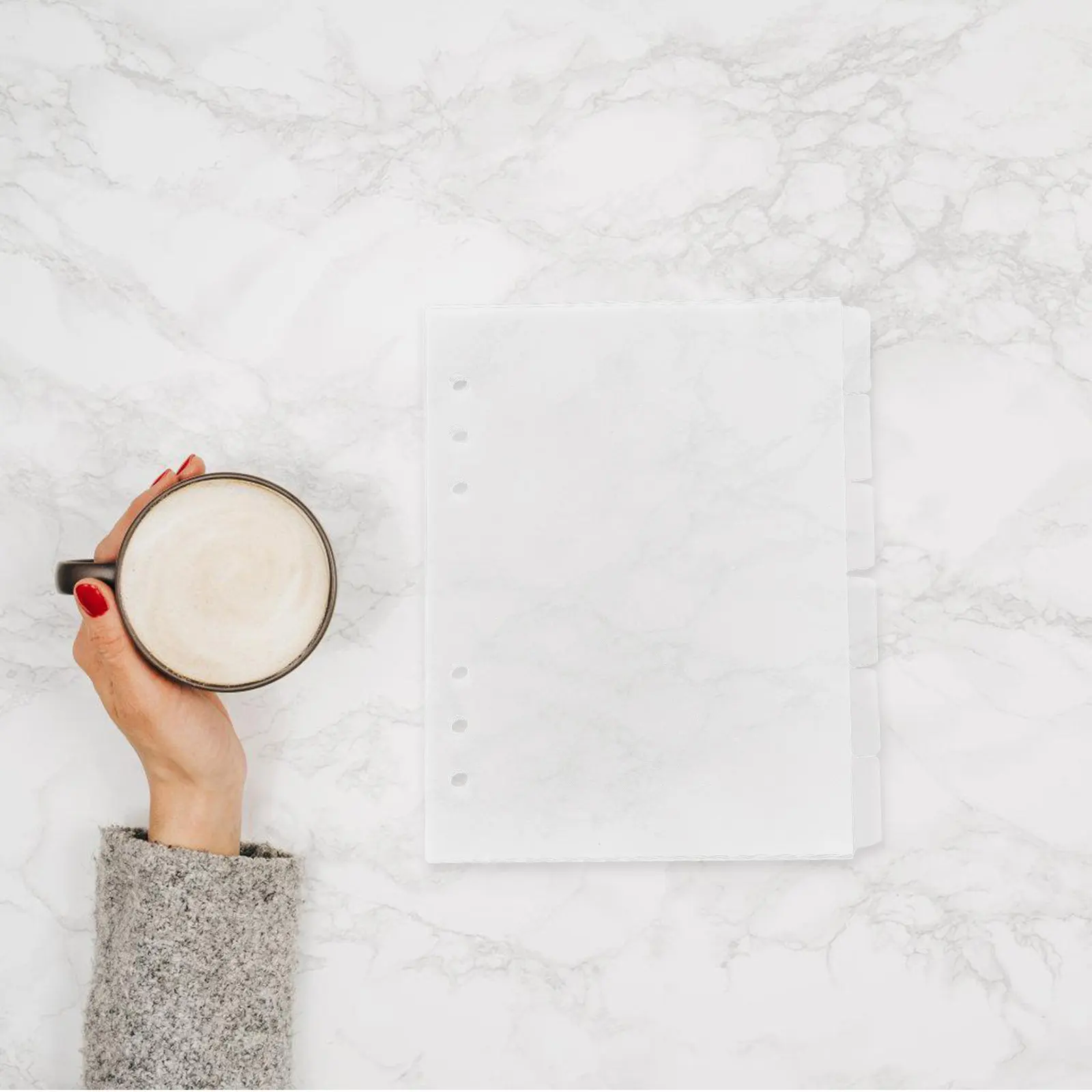 

6Pcs Acrylic A5 Binder Dividers with Tabs 6-Hole Design Refillable Page Dividers for Document Sorting Planner Journal Sketchbook