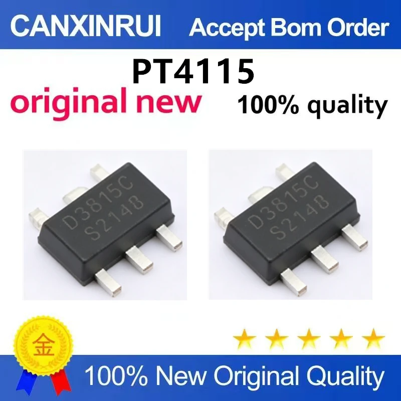 （5pcs-10pcs）Original genuine PT4115B89E SOT-89 30V1.2A high signal-to-noise ratio LED constant current driver chip