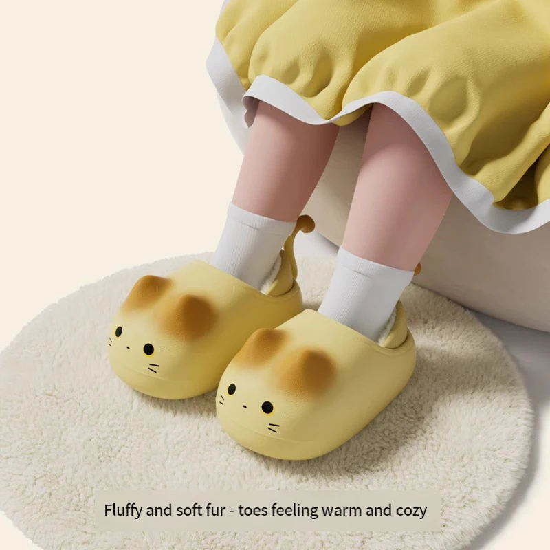 

Хлопковые тапочки для девочек, осенне-зимняя новая домашняя обувь для мальчиков, утепленная бархатная непромокаемая детская хлопковая обувь с героями мультфильмов