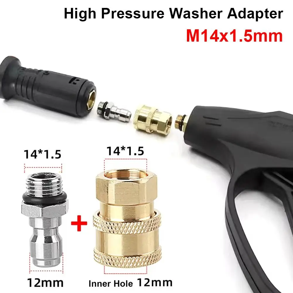 

1 комплект, 1/4 M14, латунный соединитель для труб M14x1,5 мм, адаптер для выхода воды, спринклер, вставка для пенопласта, быстрый разъем для мойки высокого давления