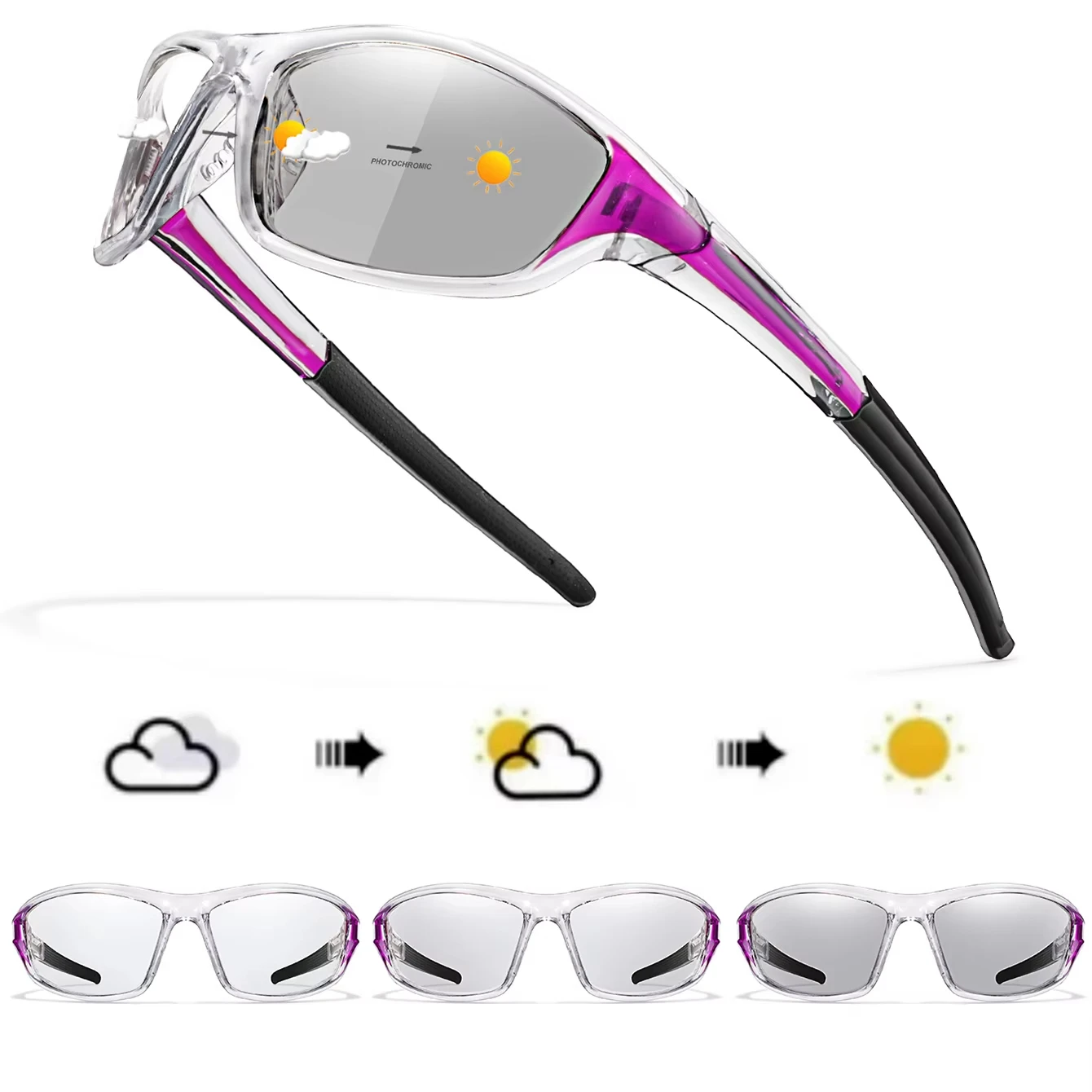 Brand New Photochromic Cycling Eyewear Men Women Mtb Bike Running Fishing Glasses Comfortable Brand Bicycle Goggles Uv400