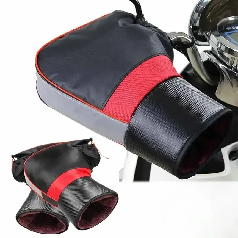 

Motorcycle Handlebar Muffs Winter Equipment Warmer Mitts Protective Motorcycle Scooter Warm Grip Windproof Rainproof Warm Gloves