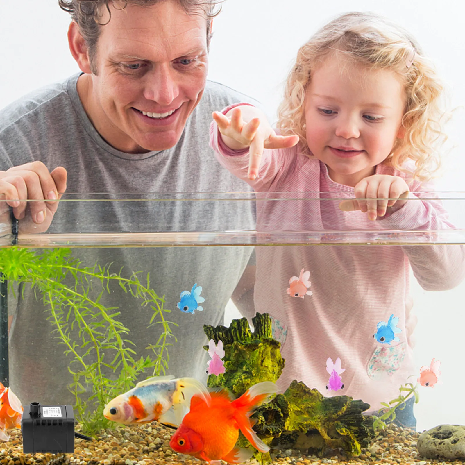 

20Pcs Simulation Goldfish Lifelike Aquarium Decor Educational Props Floating Fish Adornment Kids Bath Gift Floating Fish Toy