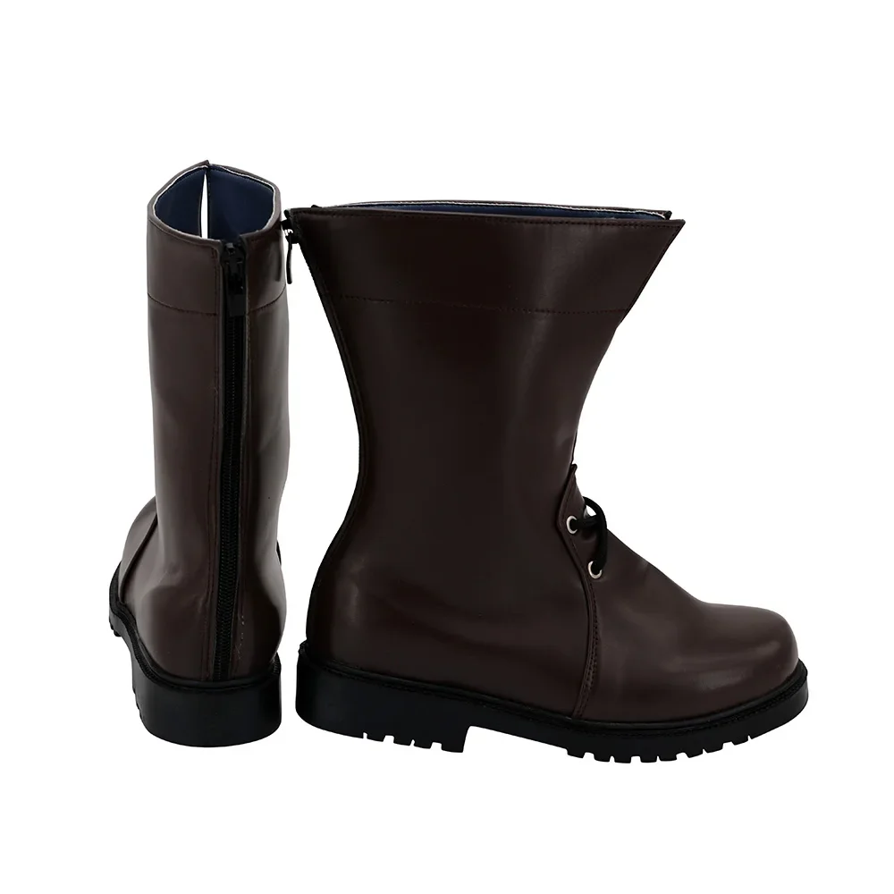 Arknights Skadi Cosplay Boots Brown Shoes Custom Made Any Size (3)