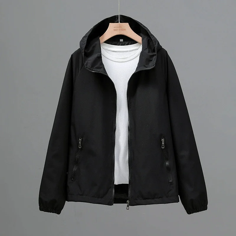 Trench sottile da donna Primavera Autunno Nuova giacca a vento con doppia cappuccio Capispalla sportiva impermeabile antivento Moda femminile Joker Top