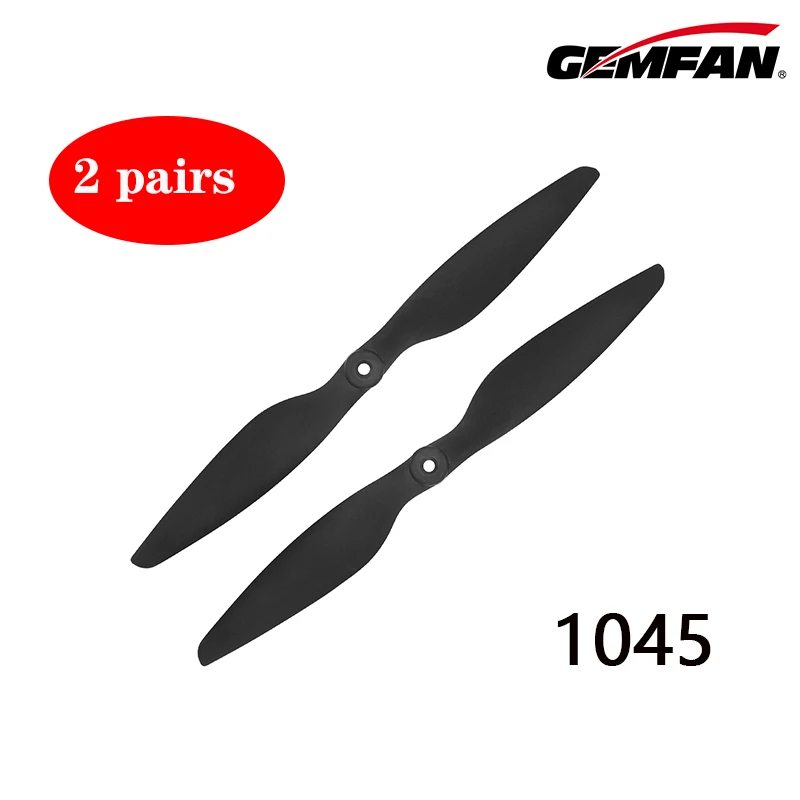 Gemfan Carbon Nylon Propeller 8045 9045 1045 1145 12445 for RC Multirotor Airplane Fixed-Wing （2 Pairs）