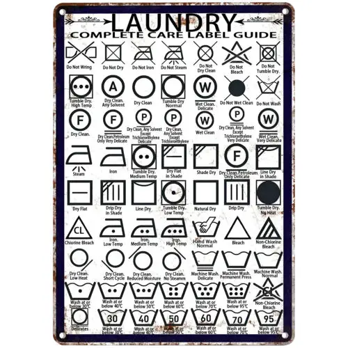 Retro Guide to Procedure The Laundry Vintage Tin Sign Country Home Decor In-Aluminum-tin sign