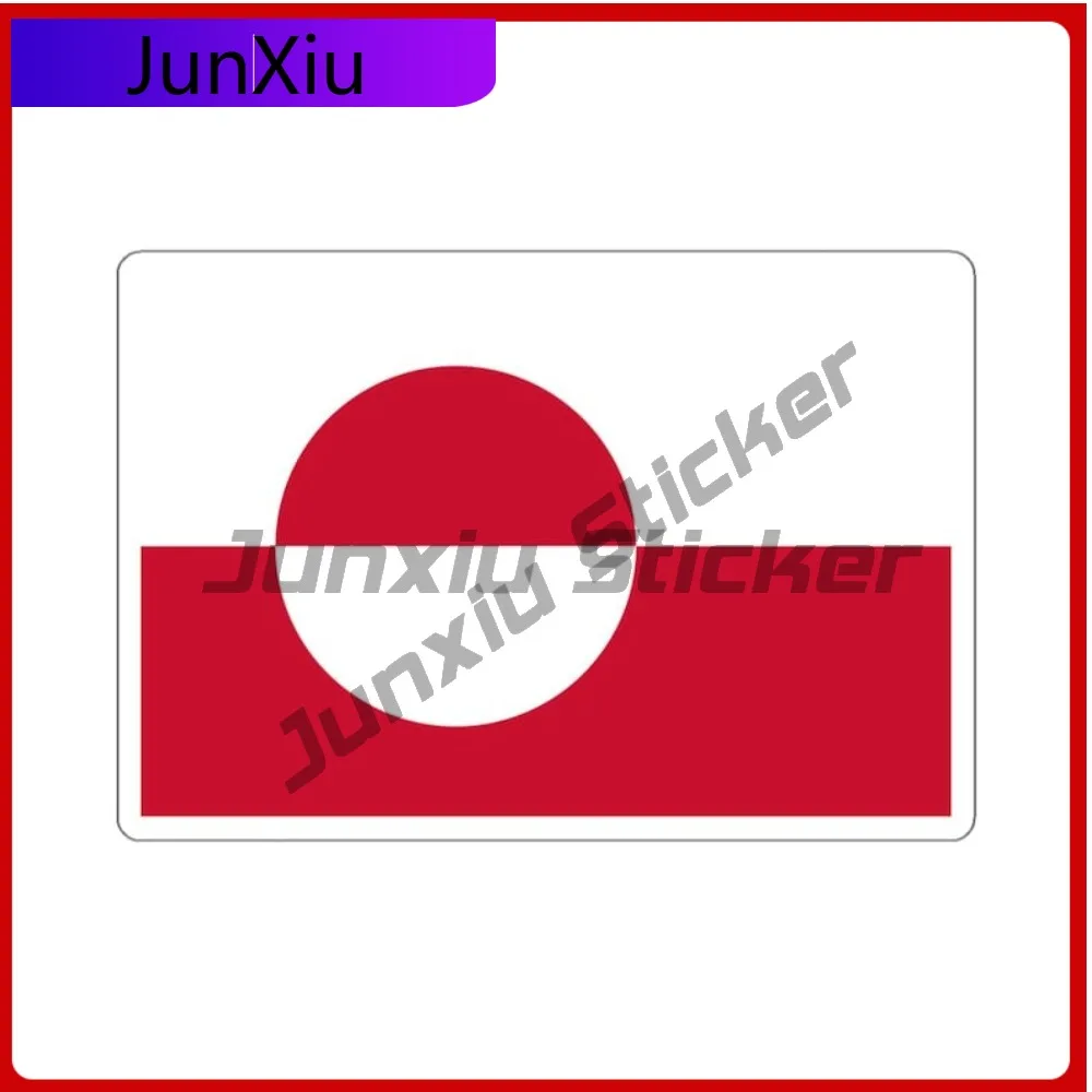 

Greenland Flag Travel Stickers Greenland Flag Sticker Accessories Waterproof Decals Rv Camper Windows Windshield Backpack Suv