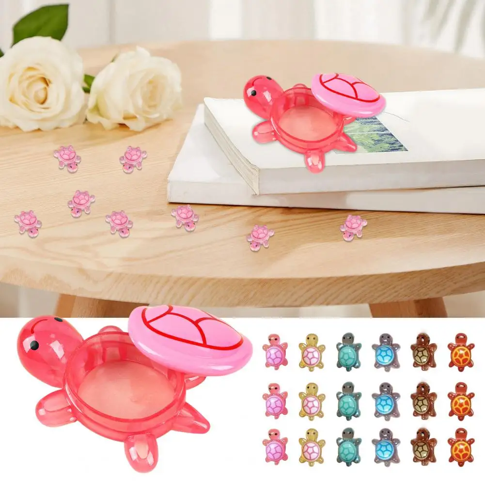 100PCS Luminous Mini SeaTurtle Glow in The Dark Tiny Turtle Figurines for Garden Miniature Moss Landscape Decoration