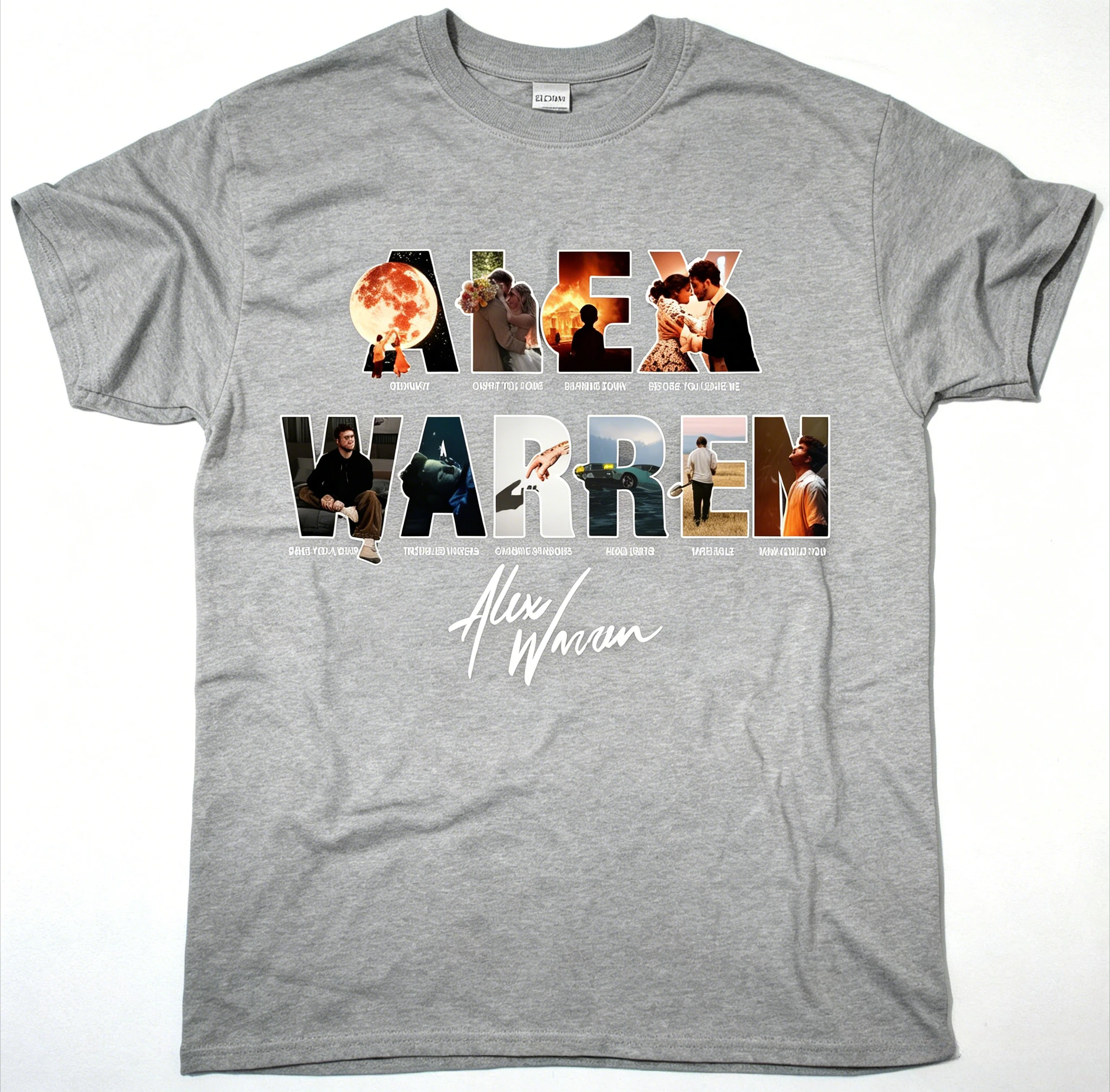 Alex Warren Album Shirt Music Tracklist Graphic Tee Singer Fan Merch Gift Alex Warren Moon Dance 2026 Tour Concert Shirt Y2k