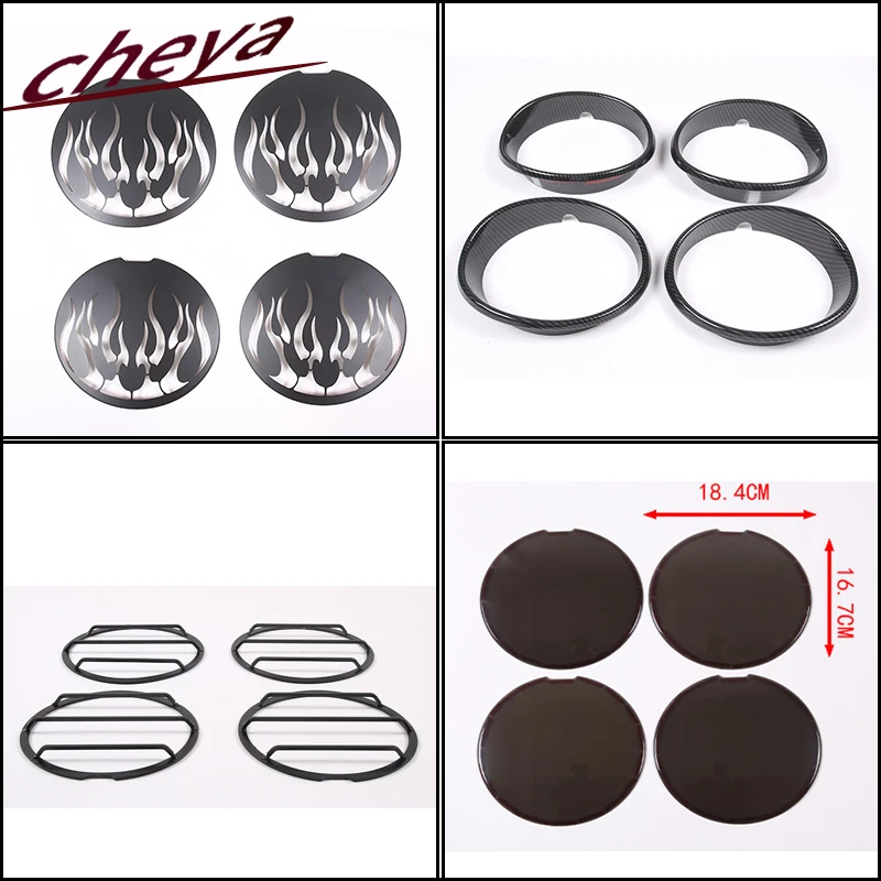 X4 سيارة الخلفية الذيل مصباح حلقة الزخرفية لشروليه كورفيت C6 ZR1 Z06 2005-2013 تعديل الخارجي الملحقات