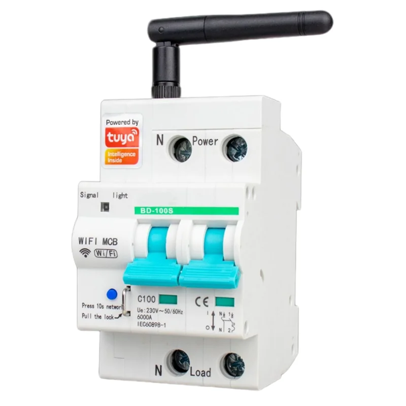 ABJF-Interruptor Smart Life Timer التبديل الذكي التلقائي الزائد حماية ماس كهربائى 4P