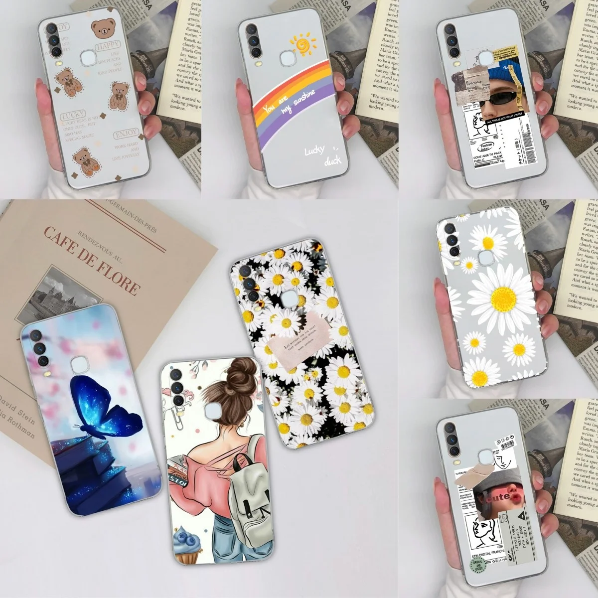 Cases For Vivo Y10 Cute Girl Shockproof Fall Prevention Bumper For vivo y 10 Vivoy10 Antifouling Silicone Soft TPU Coque Funda