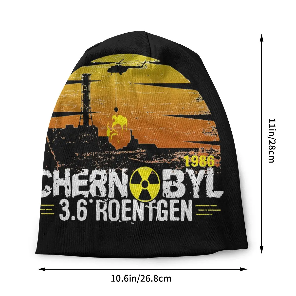 Chernobyl 1986 3.6 Roentgen Bonnet Hat Autumn Winter Street Skullies Beanies Hats for Men Knitted Hat Warm Dual-use Unisex Cap