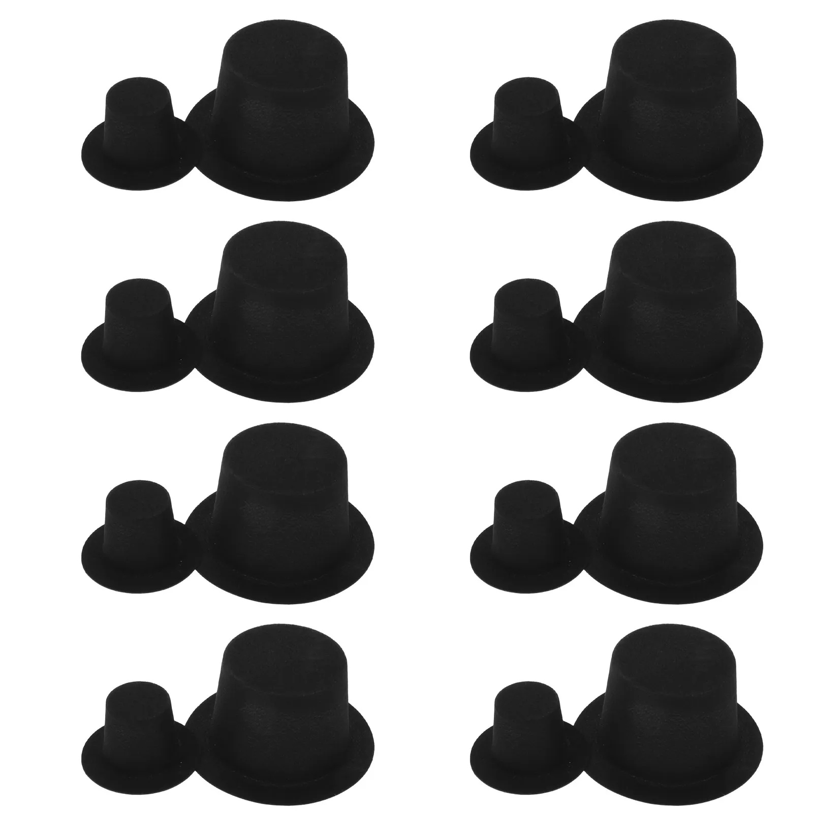 

60Pcs Mini Black Snowman Hats Lightweight Tiny Top Hats for DIY Crafts Party Decoration Dollhouse Accessories Mini Hat Supplies