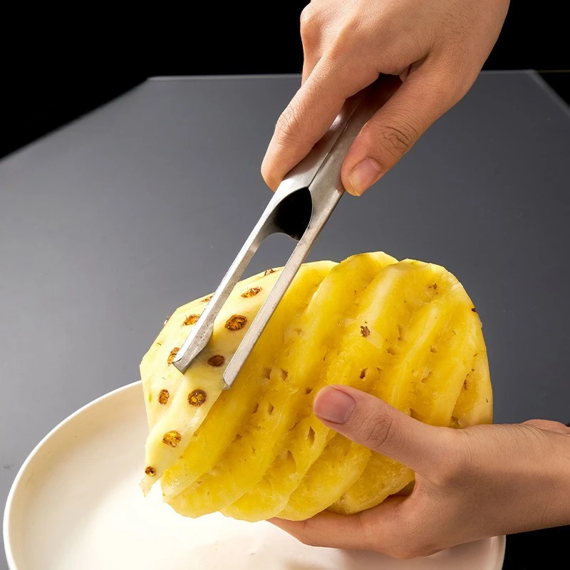 Peeling Pineapples Special Knife Stainless Steel Pineapple Knife Artifact Eye Removal Clip Save Labour Fruit Eye Digging Tools