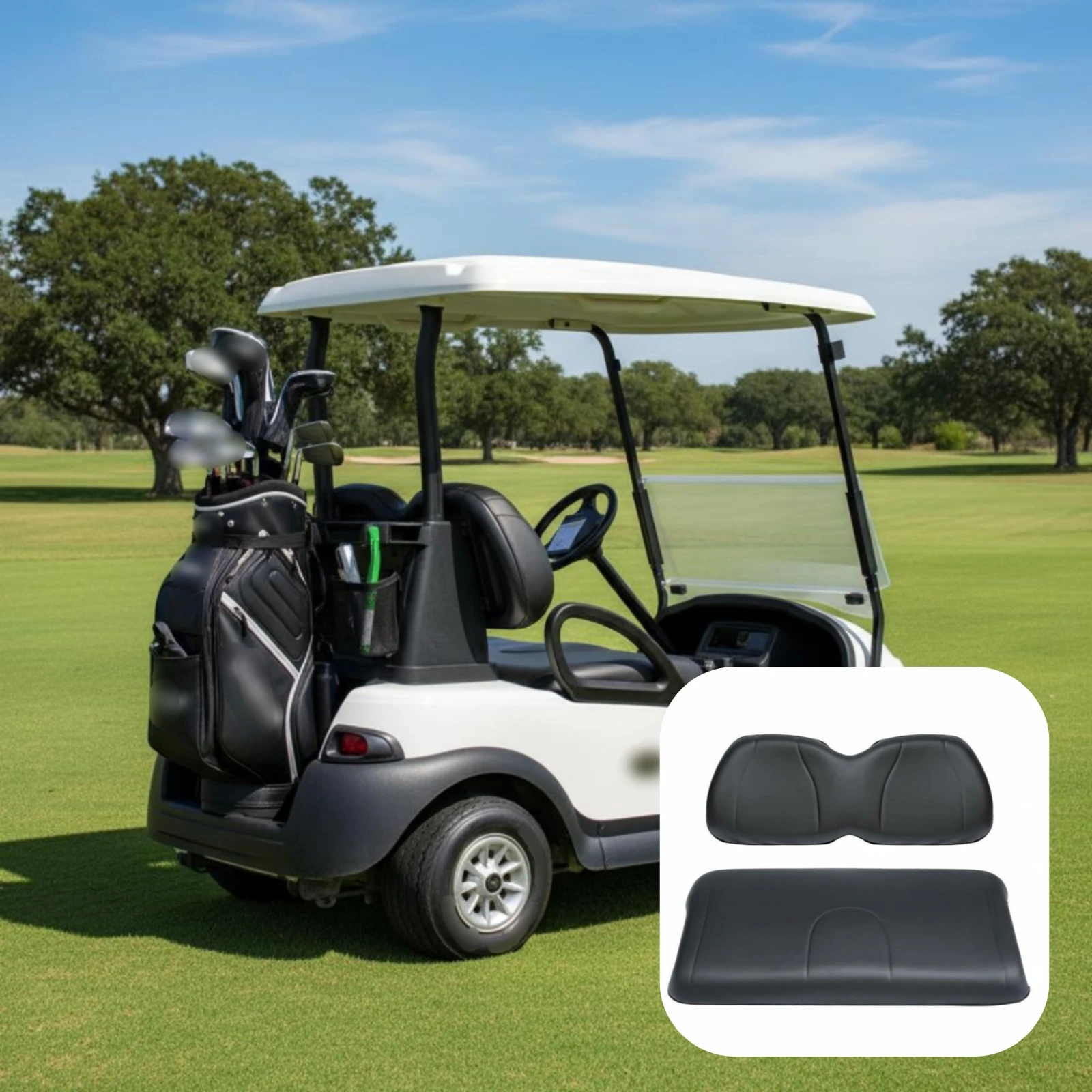 

Front Seat Backrest Pad Long-Lasting Golf Vehicle Backrest Pad Golf Vehicle Seat Cushion Comfortable Vehicle Interior Part