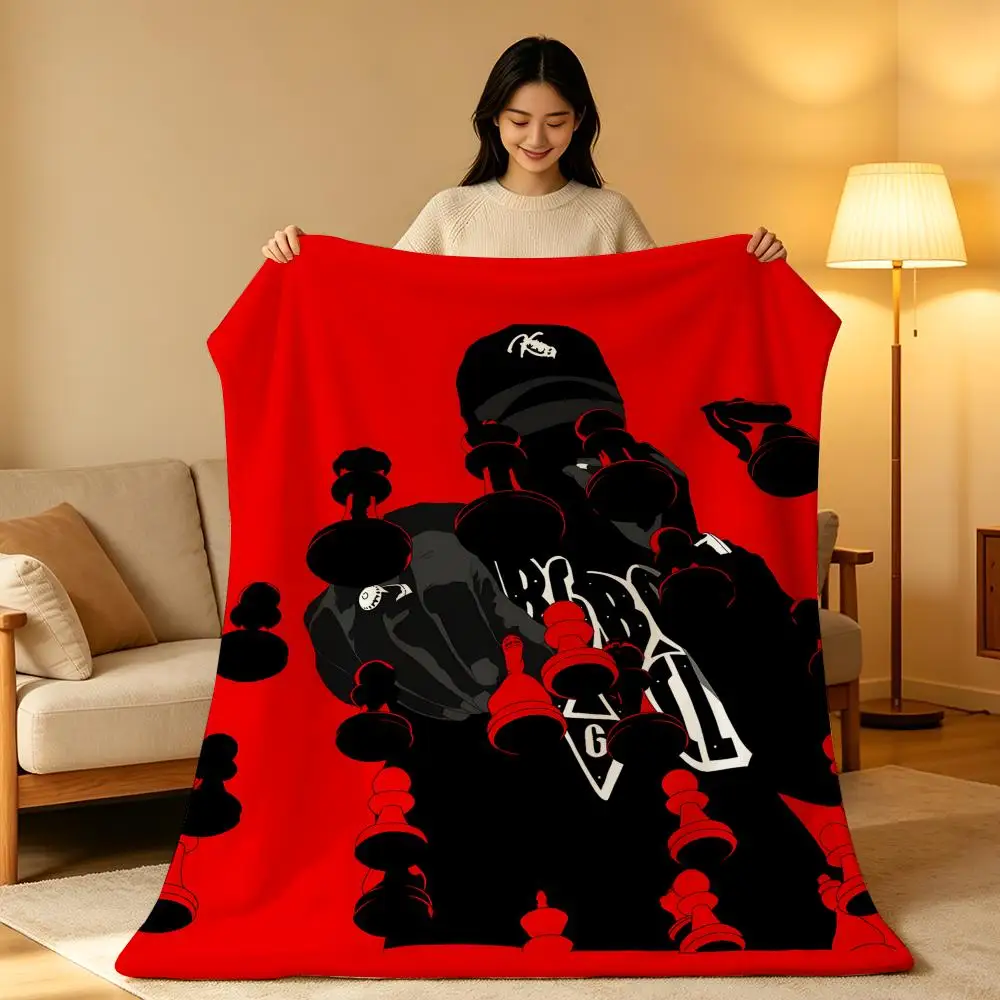 Music F-Freeze C-Corleone Throw hot High-Density Short Plush Blanket Soft Skin-Friendly for Sofa Nap Air-Conditioned Room