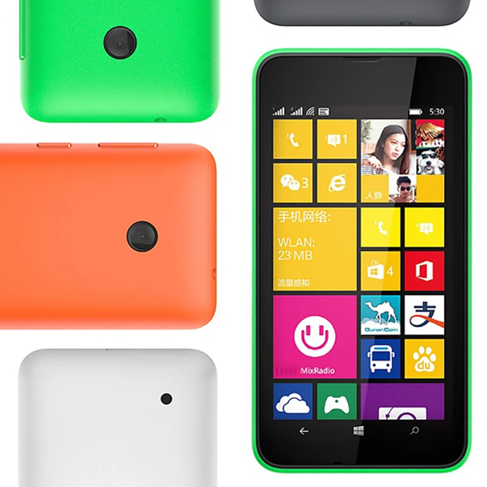 Оригинальный разблокированный сотовый телефон Lumia 530 5MP 4,0 "4 Гб ROM Bluetooth WIFI Snapdragon сделано в Финляндии Бесплатная доставка