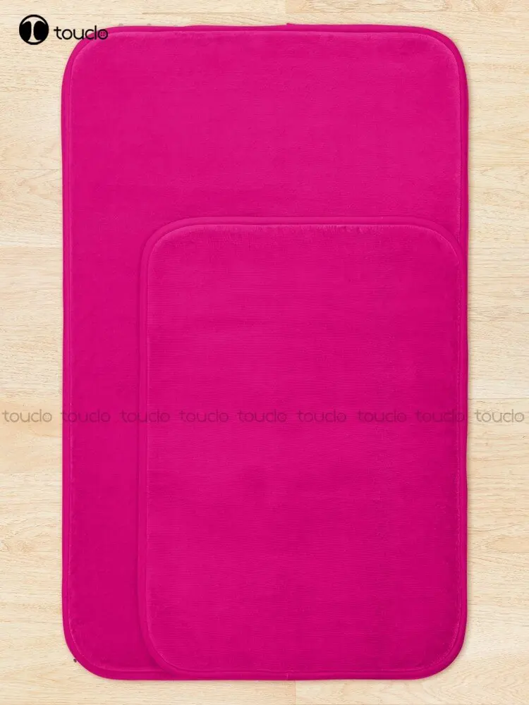 Hot Pink Fuchsia Solid Color Decor Bath Mat Poster Bath Mat