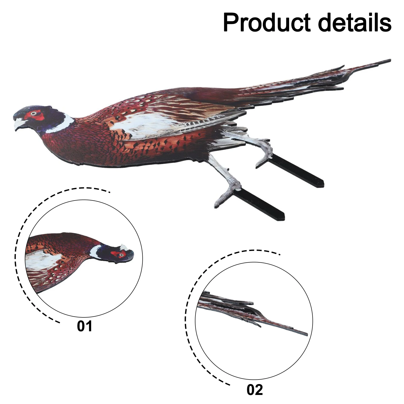 Pheasant Garden Ornament Lawn Figurine Rooster Decor Simulation Chicken Wildlife Animal Statue Garden Creative Decor