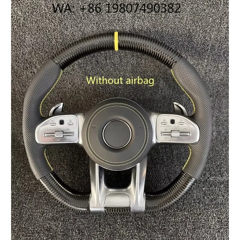 

Racing Style Modified Steering Wheel Upade Trim Fit E300L GLE GLK ML GLC C Class C200 Vehicle Interior Refit