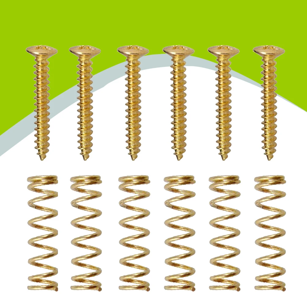 

Guitar Pickup Screws Springs Gold Electric Single Coil Easy Installation Convenient Usage Perfect Upgrade