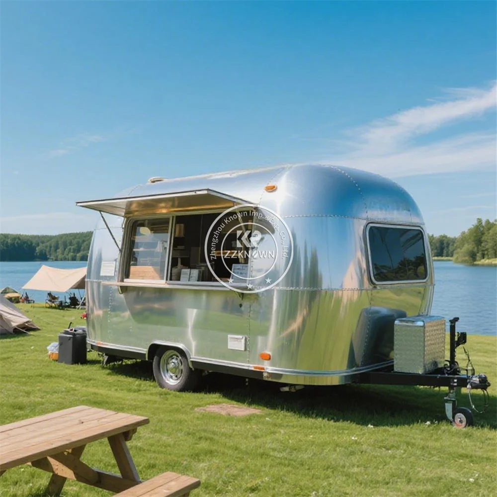 

Fast Food Trailer Mobile Kitchen Pizza Shawarma Salad Burger Cart Hot Dog Ice Cream Cart Street Fast Food Truck For Sale