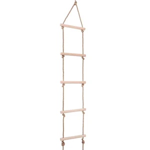 Kinder klettern Holzseiltreppen, Spielzeug im Freien, Spielplatz im Innenbereich, Schwung Kinderspielzeug, 5-Stufe 12 Hauptbalanco -Verkauf für Kinder - №8