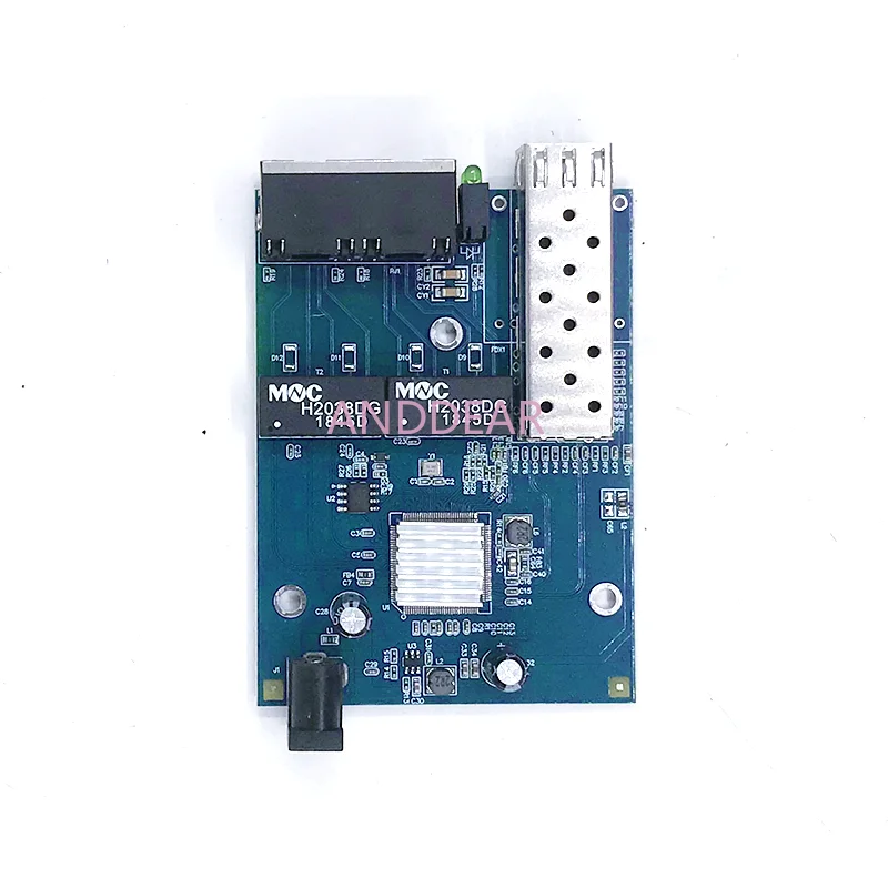 Convertidor de medios Gigabit, conmutador de fibra óptica ethernet para cámara ip, 10/100/1000M, 1 sfp 2 rj45 gigabit