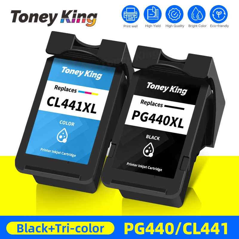 

Toney King 440XL For Canon PIXMA MG3240 MG3540 MG4240 MG3640 Printer Ink Cartridge PG440 PG 440 PG-440XL CL441 CL-441