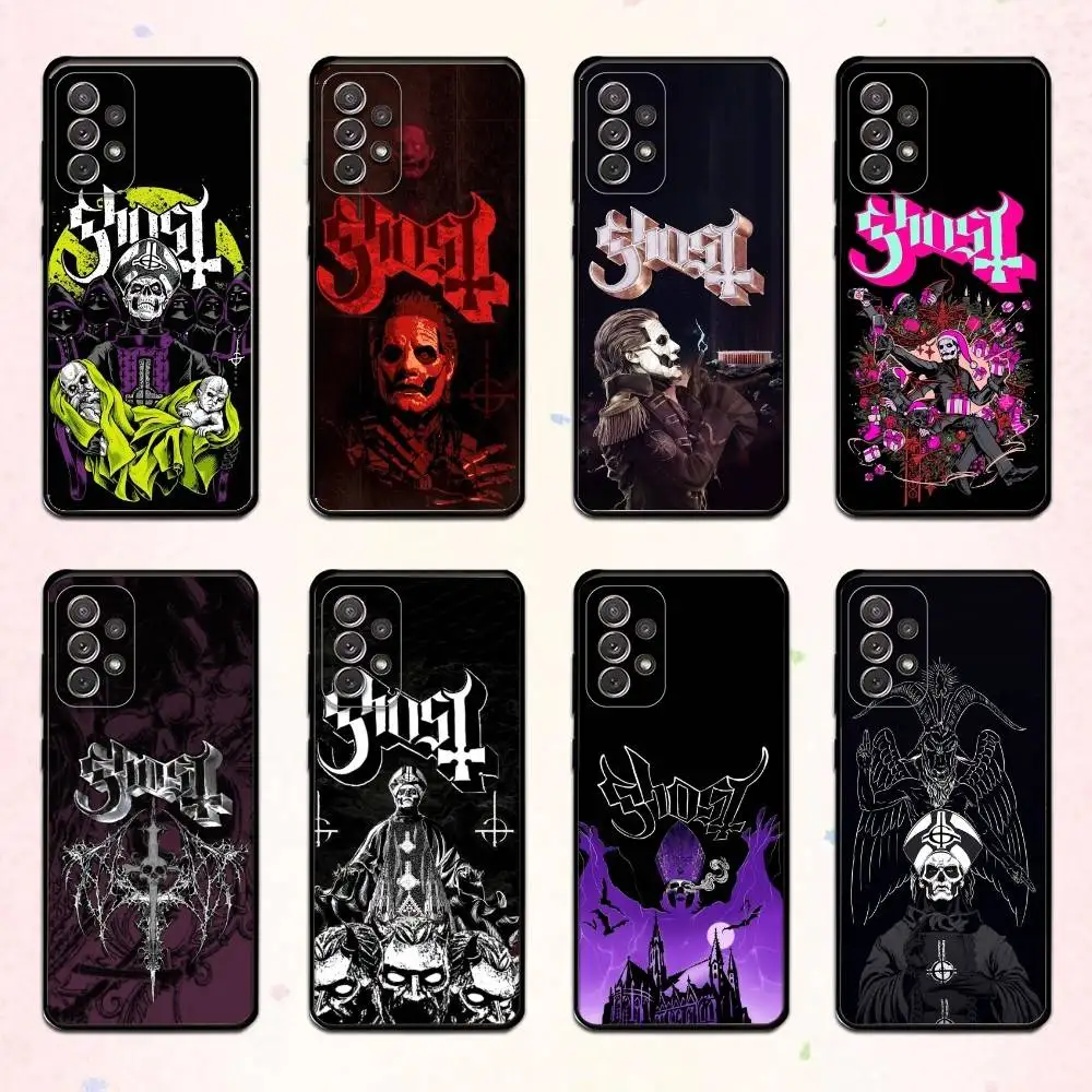 

Cool Rock B-Band G-GhostS Phone Case For Samsung S 25,24,23,22,30,21,10,9,Ultra,Plus,Lite,FE,4,5 G Soft Black Case