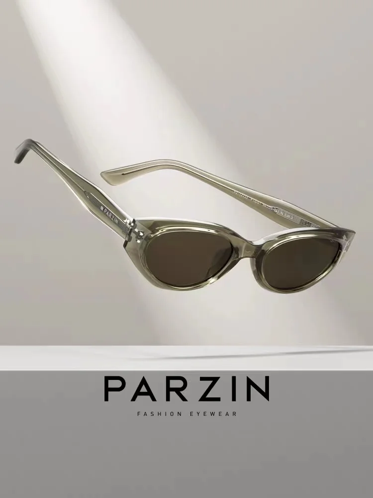 PARZIN Sunglasses Women Vintage Cat Eye Sun Glasses For Women Men UV Protection Shades 12722