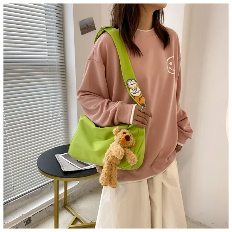 

Casual Single Shoulder Bag Lightweight Nylon Girl Multicolor Messenger Bag Student Versatile Pillow New Bolsa Feminina