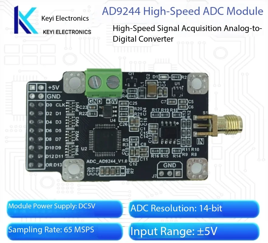 AD9244 14-Bit Parallel High-Speed ADC Data Acquisition, 65MSPS  Eval Kit
