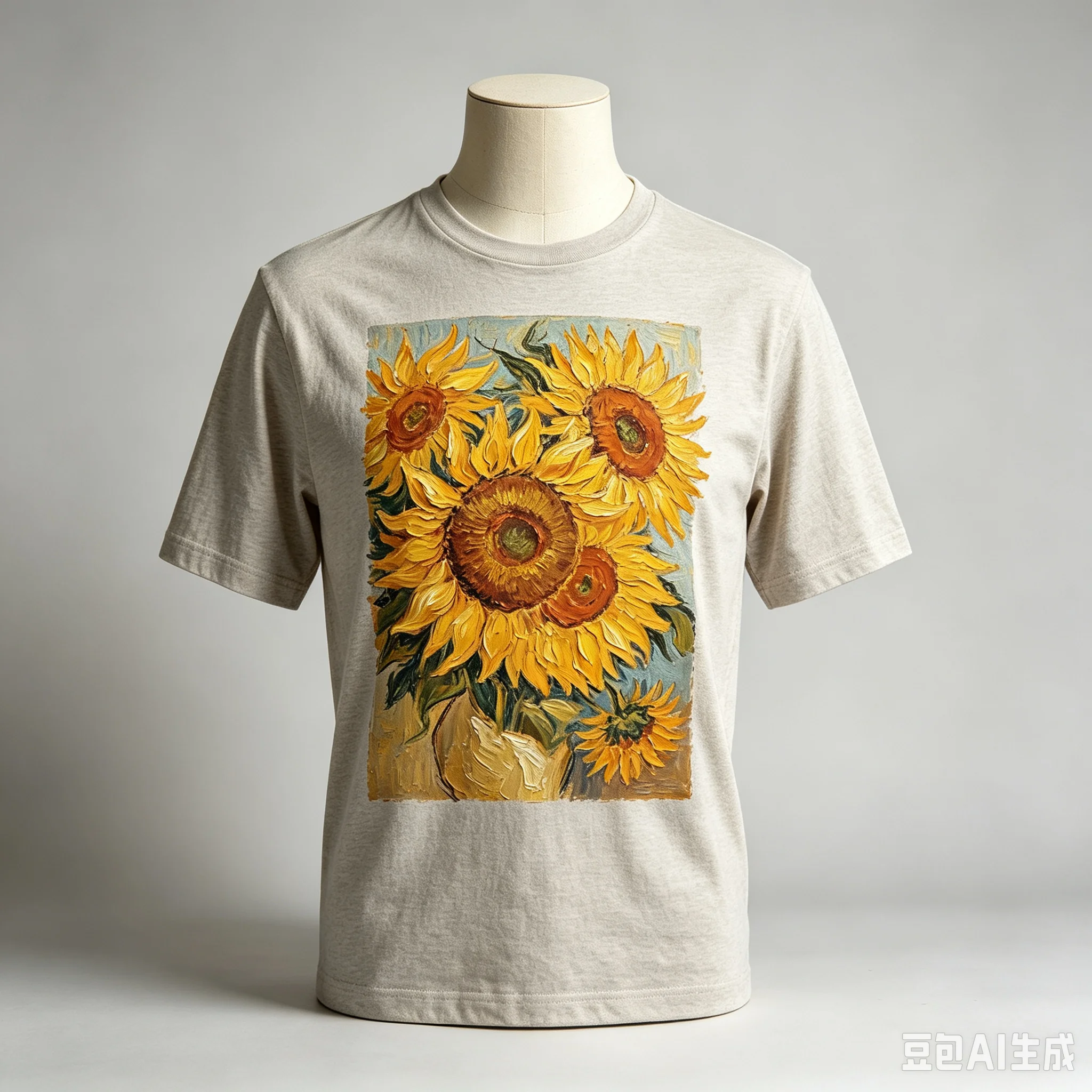 2026 Summer Sunshine Leisure Style Loose and Comfortable Top Sunflower Plant Print