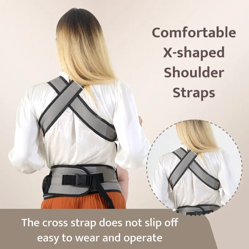 Portable Kangaroo Shoulder Strap For Infants Ergonomic Baby Carrier With Hip Seat Large Capacity Pocket Wrap Sling Waist  Holder