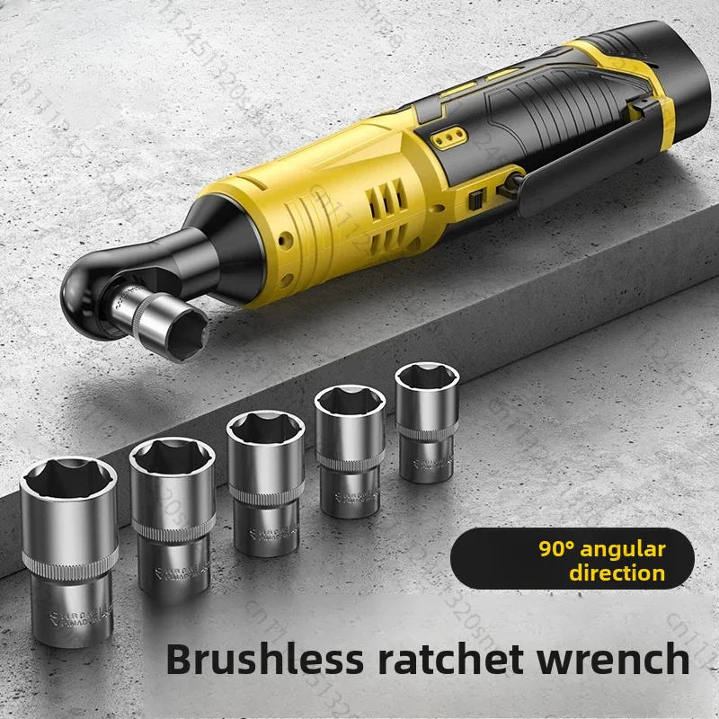 Electric ratchet wrench 90 degrees right angle charging opening angle to corner wrench sleeve fast stage truss artifact