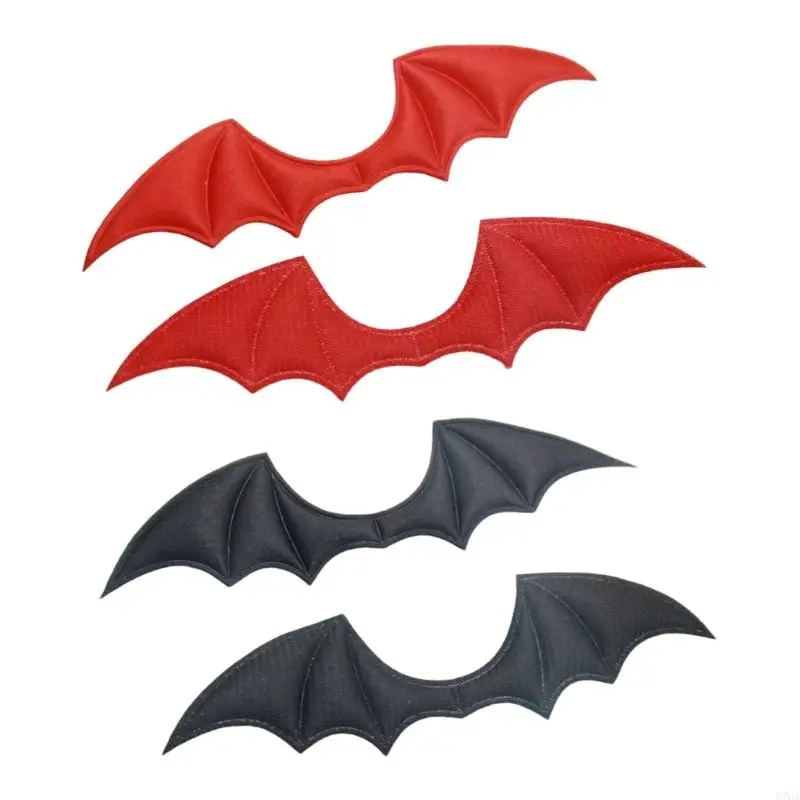 30Pcs Soft Fabric Bat Wing Halloween Accessory Easy Assembly For Handmade Headband Sewing Embellishment 87HA