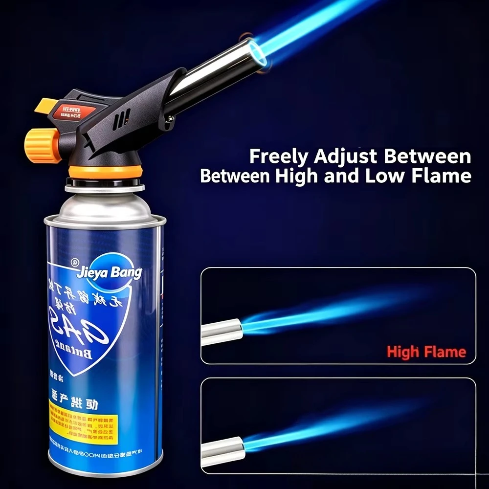 Torch Cooking AutoIgnition Butane Gas Welding-Burner Welding Gas Burner Flame Gas Torch Flame Gun Blow for BBQ Camping Cooking