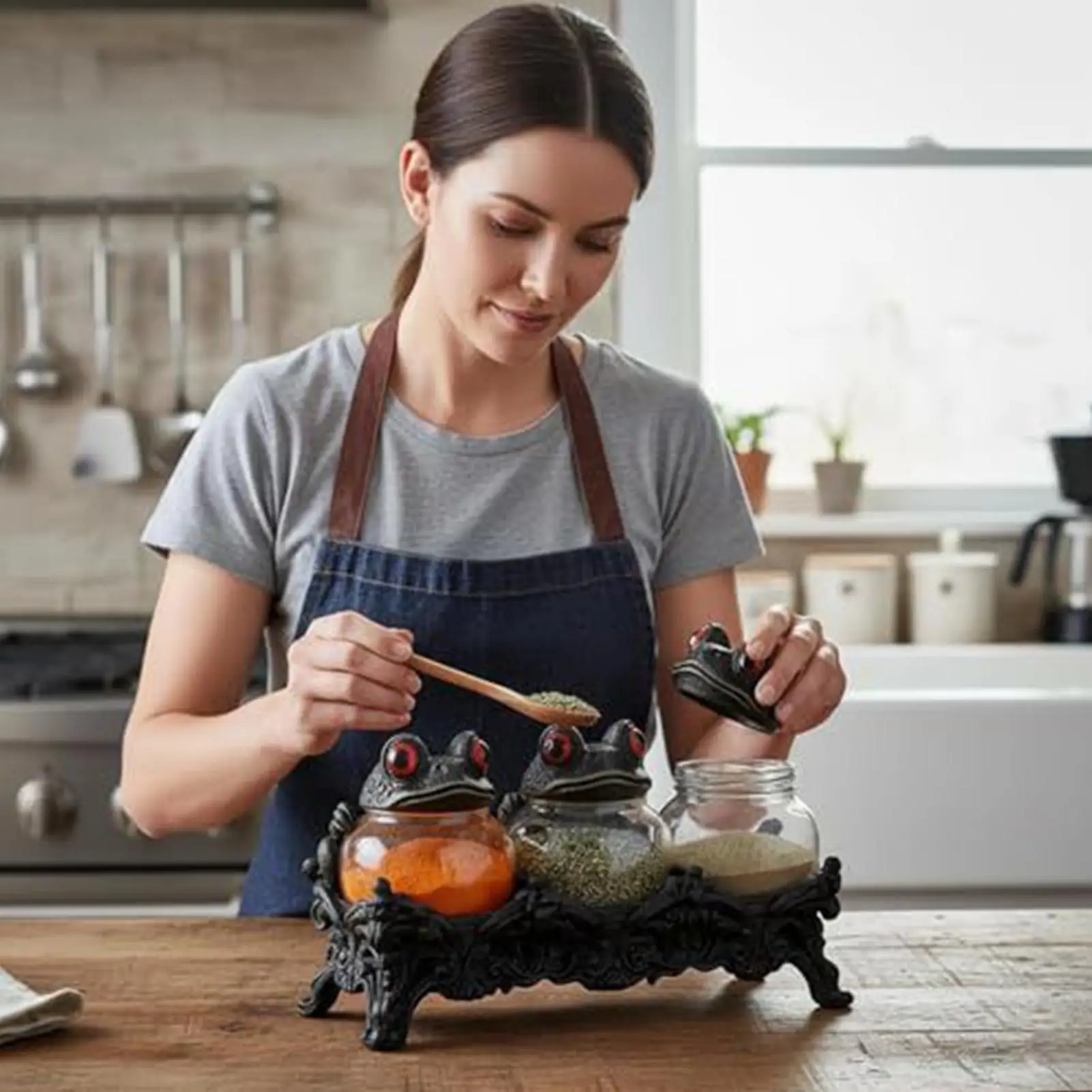 

Коробка для приправ, готическая аптекарь, канистра для сахара, аптекарь, банка с крышками для кухни, кладовой, шкаф, стойка, еда, дом