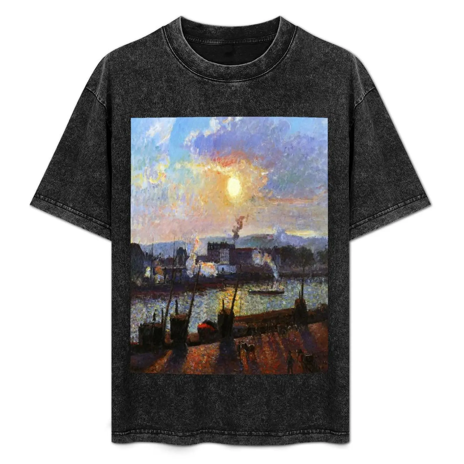 Sunset, Rouen-Camille Pissarro T-Shirt vintage t shirts Aesthetic clothing summer tops funny t shirts for men