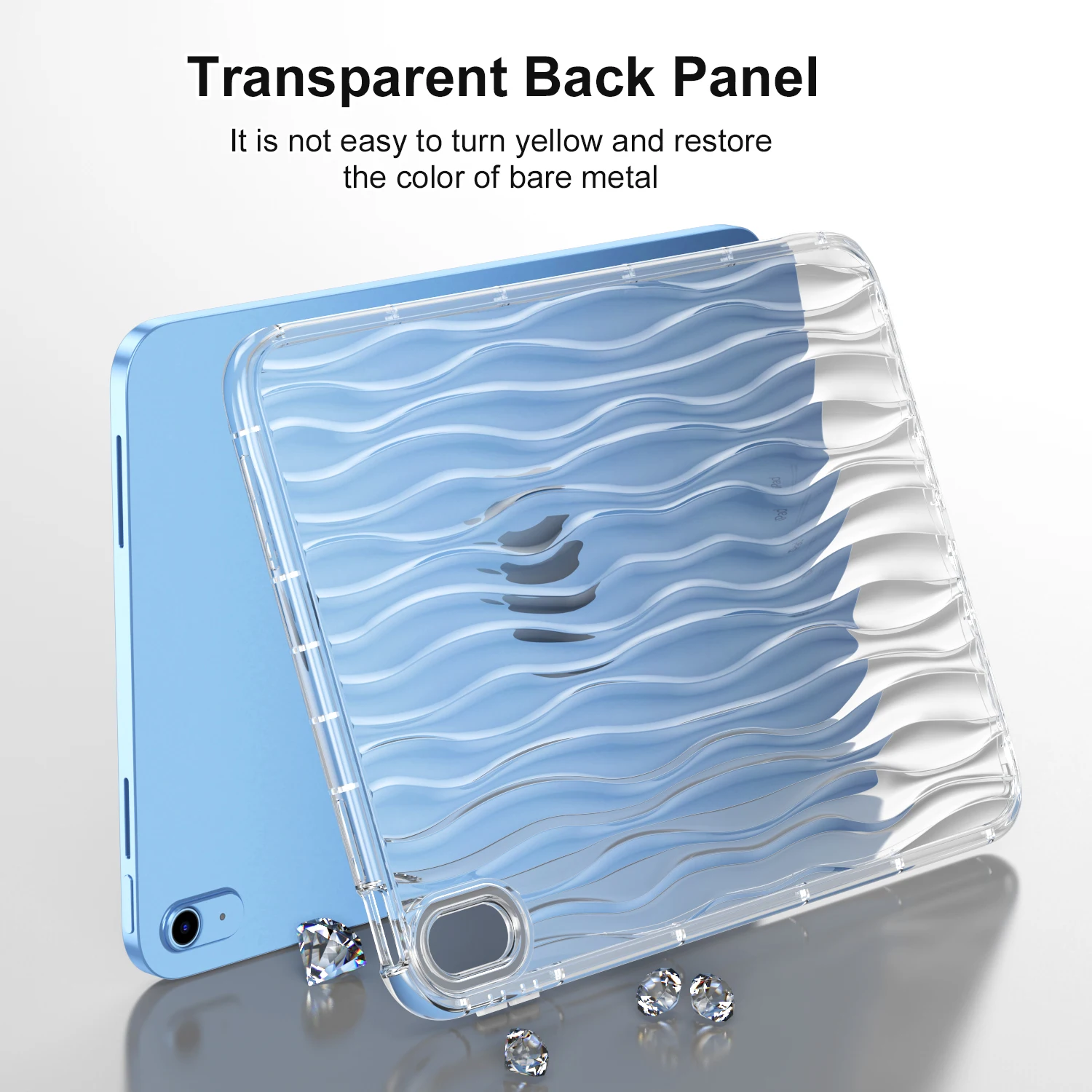 

Чехол для планшета IPAD 10 2022 10,9 дюйма A16 11 дюймов 2025 TPU Wave Ripple Style Чехлы для планшетов MINI 7 AIR 4 5 AIR 11 PRO 11 2024