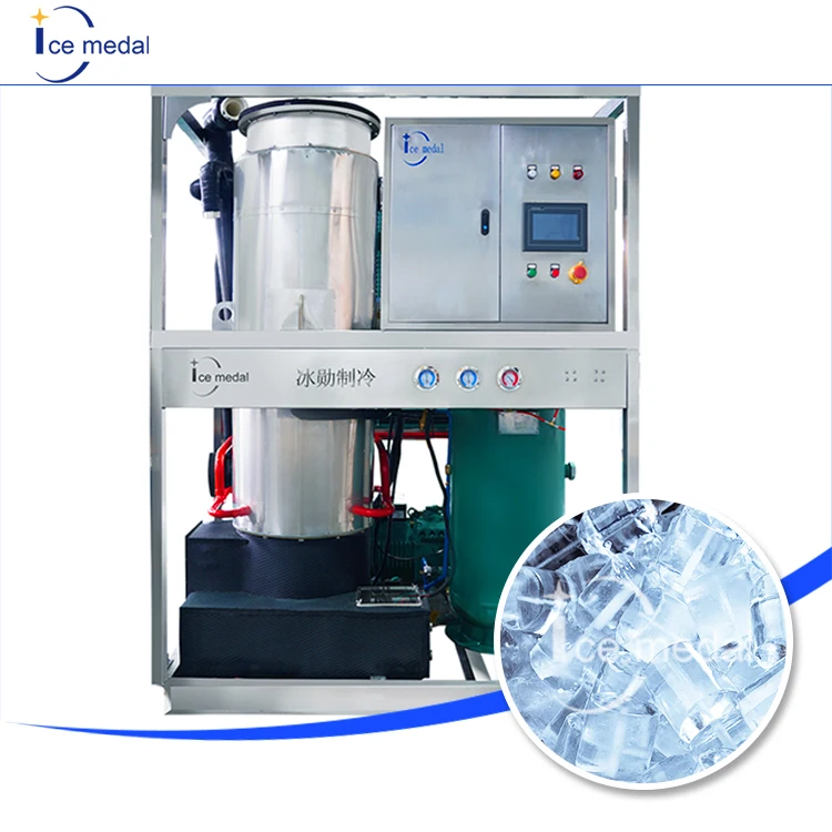 ICEMEDAL Big Cylindrical Making 10 Ton 5 Ton 30ton 3 Ton Industry Tube Ice Maker Machine