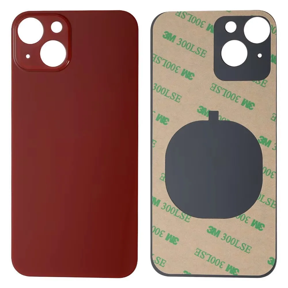 Back Glass+3M glue For IPhone 13 -13 Mini Back Cover Glass Fast Replacement  Housing Battery Cover Big Hole Rear Glass
